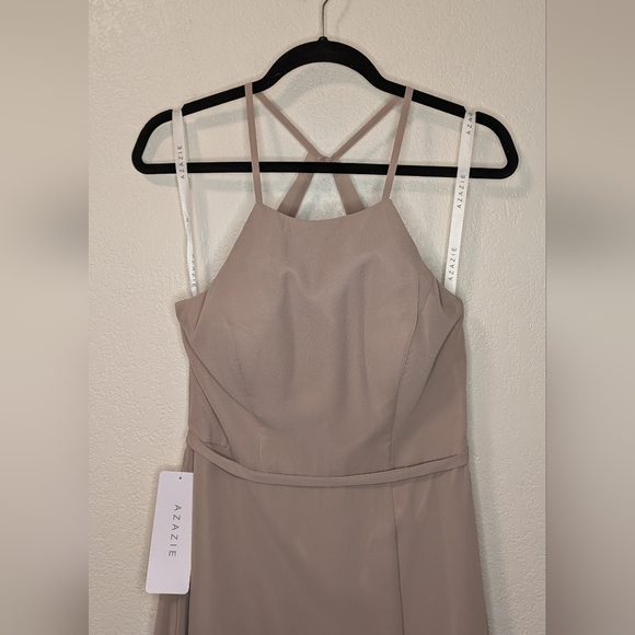 Azazie Bree Bridesmaid Dress In Taupe - Picture 11 of 15